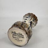 Quimper earthenware vase signed Paul Fouillen