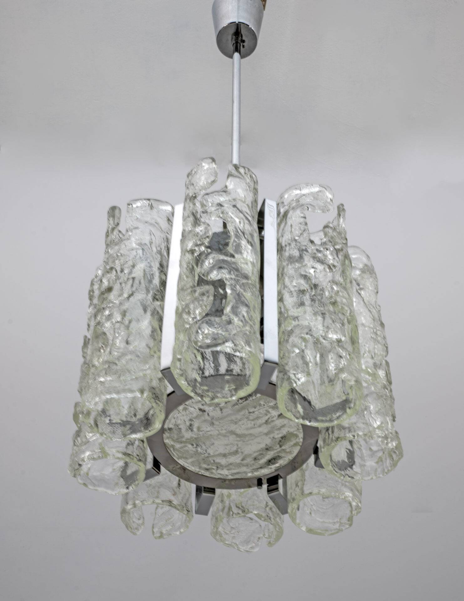Carlo Nason Postmodern Italian Murano Glass Chandelier for Mazzega, 1970s