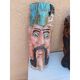 3 ethnic tribal wooden masks 19th century