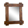 Miroir néo rustique artisanal en bois massi f54 par 64 cm