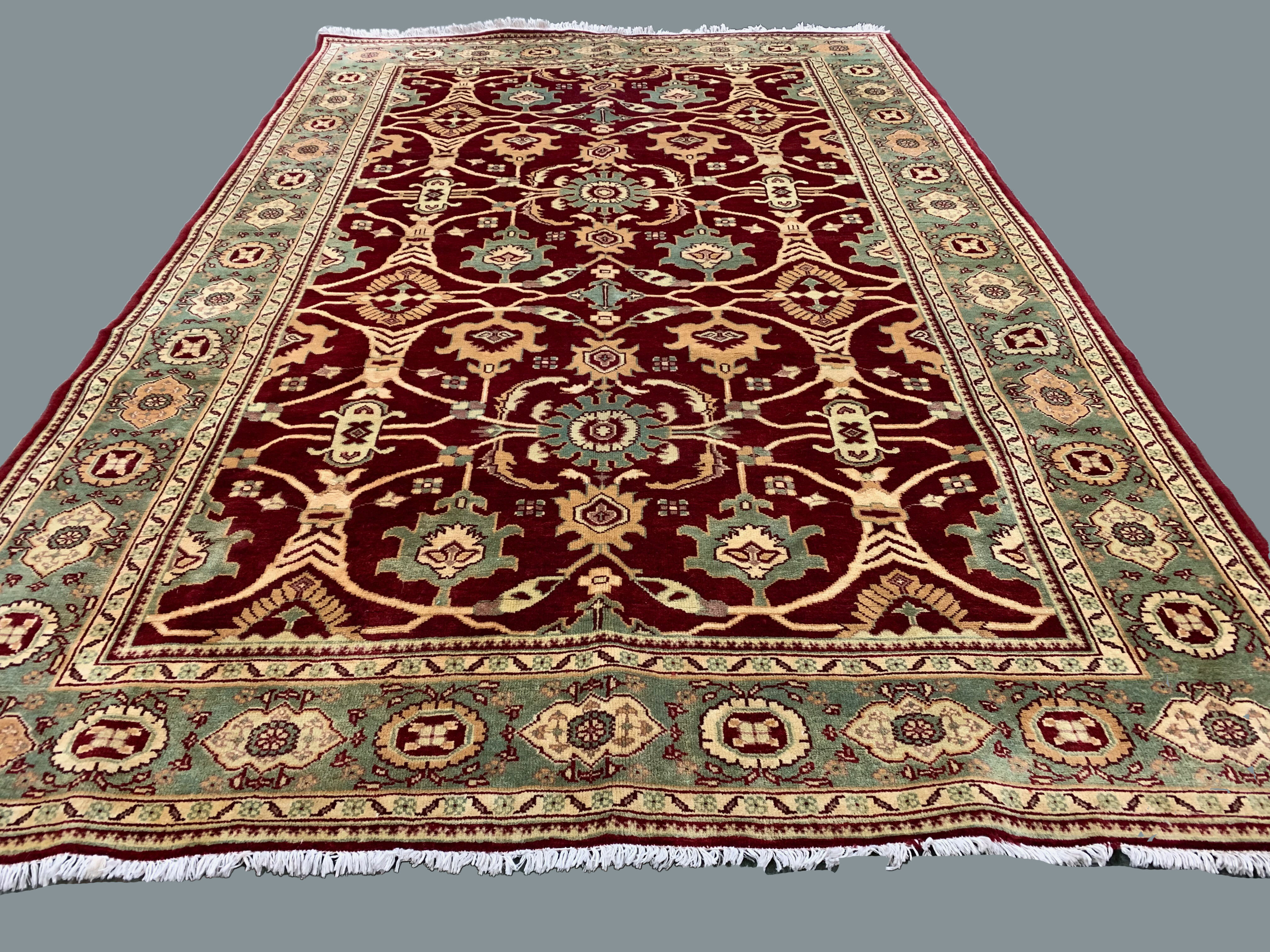 Fine afghan wool ziegler rug 275x183 cm