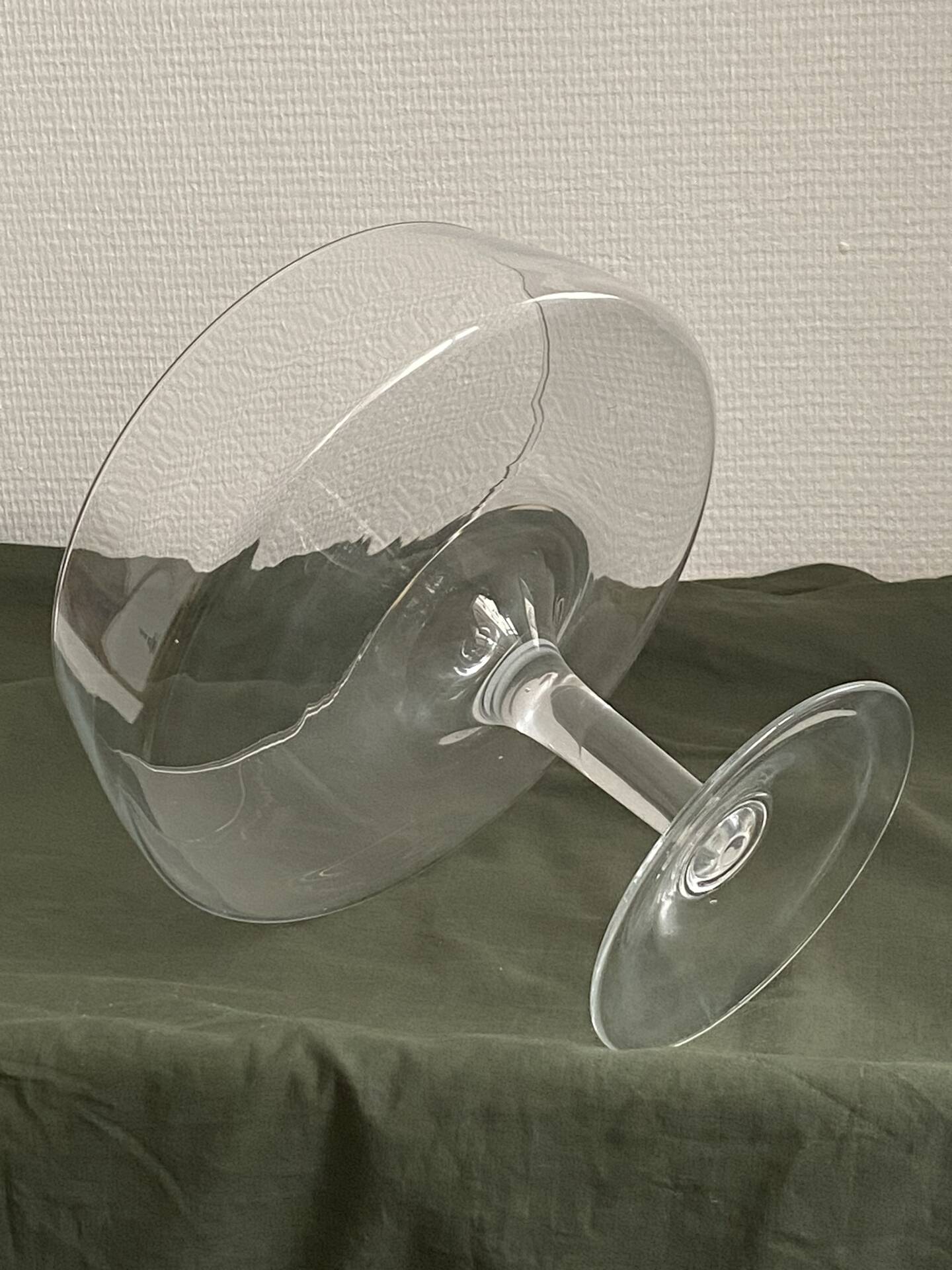 Grande coupe à fruit en verre