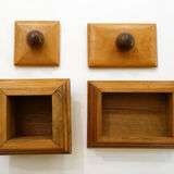 Pair of modernist wooden boxes