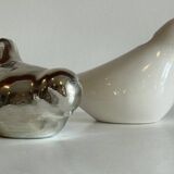 Vintage Ceramic Vase with a Couple of Birds