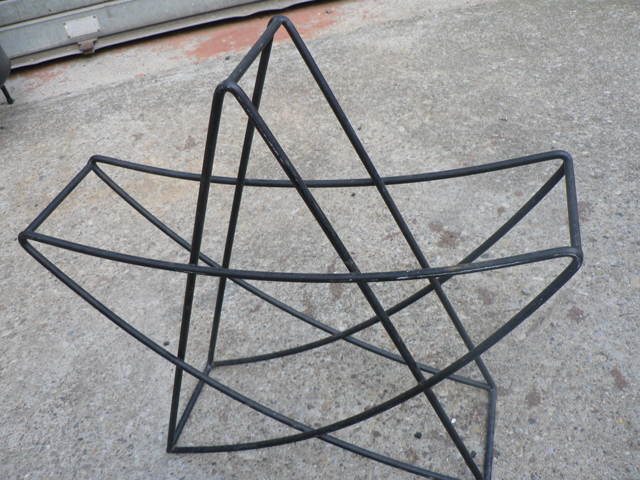 Umbrella stand painted metal star