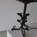 Lampe de table dragon en fer forgé, style Arts & Crafts | Italie | Années 1910