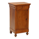 Antique Louis-Philippe bedside table in walnut with drawer, Italy, 19th century.