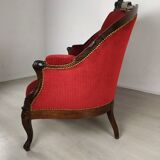 Red velvet bench