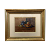 Eugénie Frecot “Still Life With Fruits” Oil On Paper Signed
