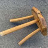 Side table in raw wood