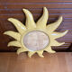 Vintage Yellow Ceramic Sun Mirror D. DINIS #E067