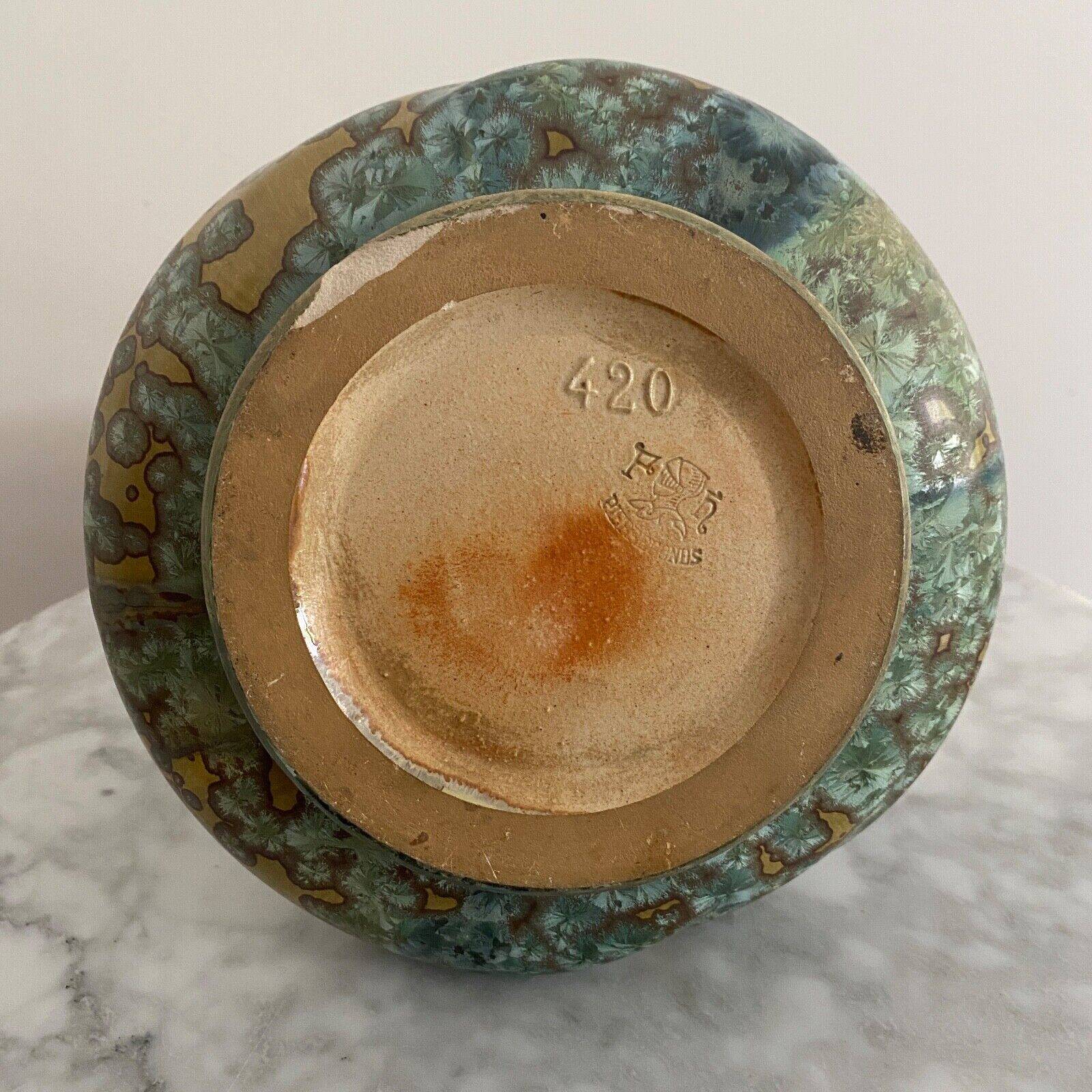 Pierrefonds stoneware vase 1900 Art Nouveau
