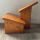 Vintage ergonomic chair in solid pine
