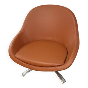 Fauteuil Veneto en cuir - pivotante