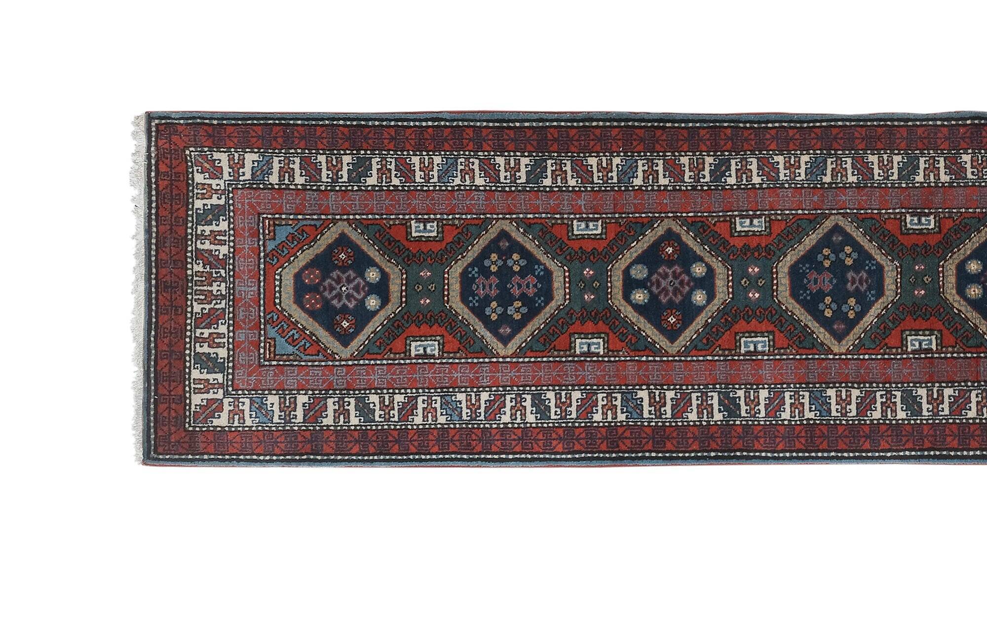 Vintage Turkish hallway rug 66x1 cm
