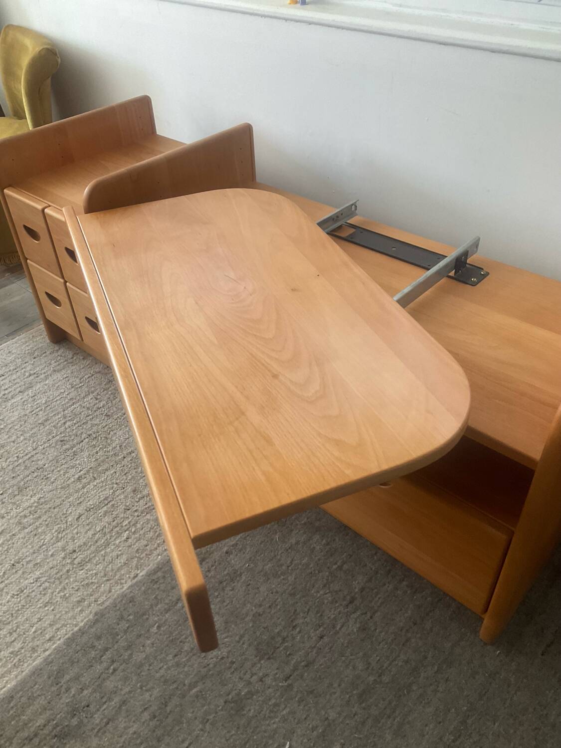 Danish TV cabinet in solid beech from the 70s-80s