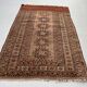 Vintage Afghan Turkoman village Rug 170x112 cm, Red, Black Tribal Medium