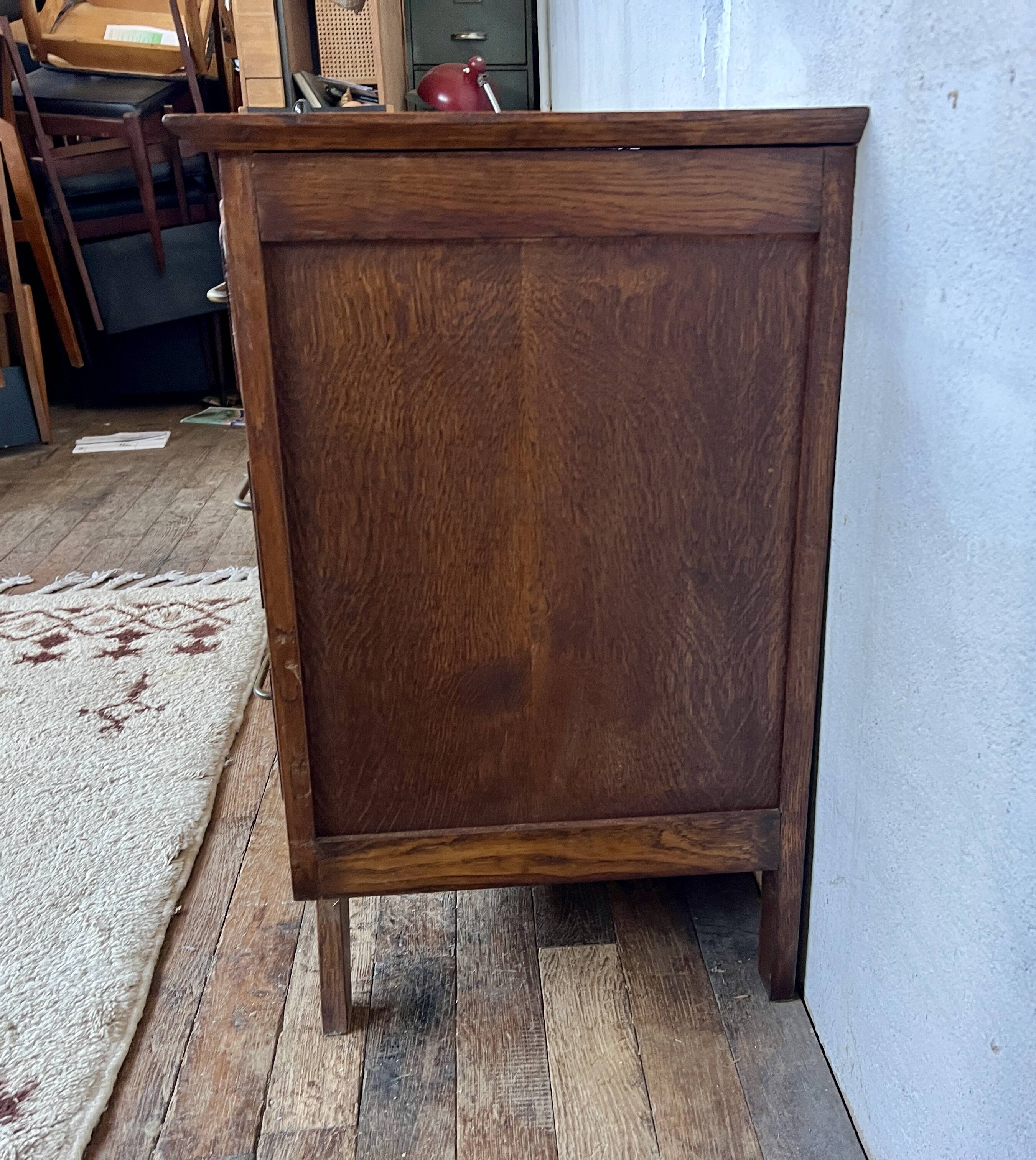 Vintage Scandinavian oak chest of drawers 1960