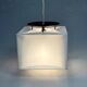 Lampe pendentif blanche vintage Cube, époque spatiale, années 1970