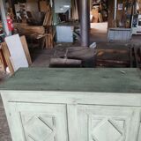 Old green gray low buffet