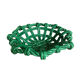Woven openwork basket in Vallauris ceramic – emerald green –
