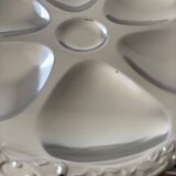 Set of 6 vintage silver plated oyster plates, classic style
