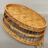 Rattan braided basket