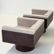 Ensemble de 2 chaises longues sculpturales en métal italien