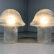 Peill & Putzler glass mushroom table lamps 1970’s