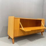 Commode vintage en bois de frêne par F.Jirák pour Tatra, 1960, Tchécoslovaquie