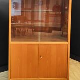 Mid century highboard vintage display cabinet, bookcase