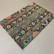 Distressed Turkish Rug 107x69 cm Vintage Shabby, Runner, Green, Brown Small