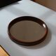 Scandinavian round mirror from the 70s brown plastic Finnmirror made in Finland