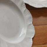 2 assiettes à dessert en porcelaine ancienne fin XIXe