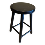 Black wooden stool