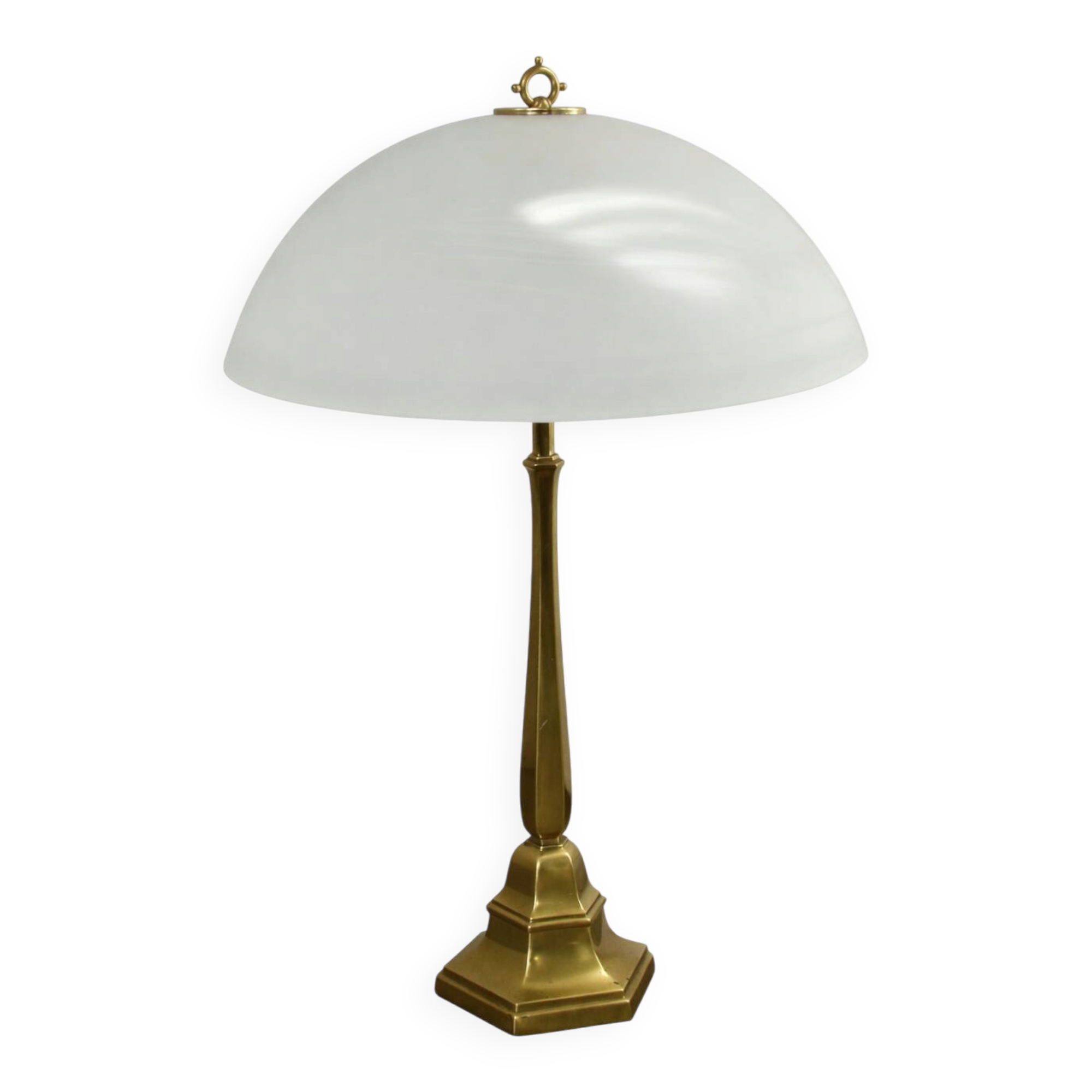 1940s Art Deco brass lamp | 2x E27 | Glass | Vintage