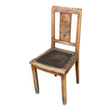 Art Deco chair in wood and brown