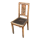 Chaise art déco bois et marron