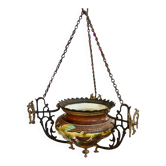 Hanging planter in earthenware