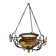 Hanging planter in earthenware