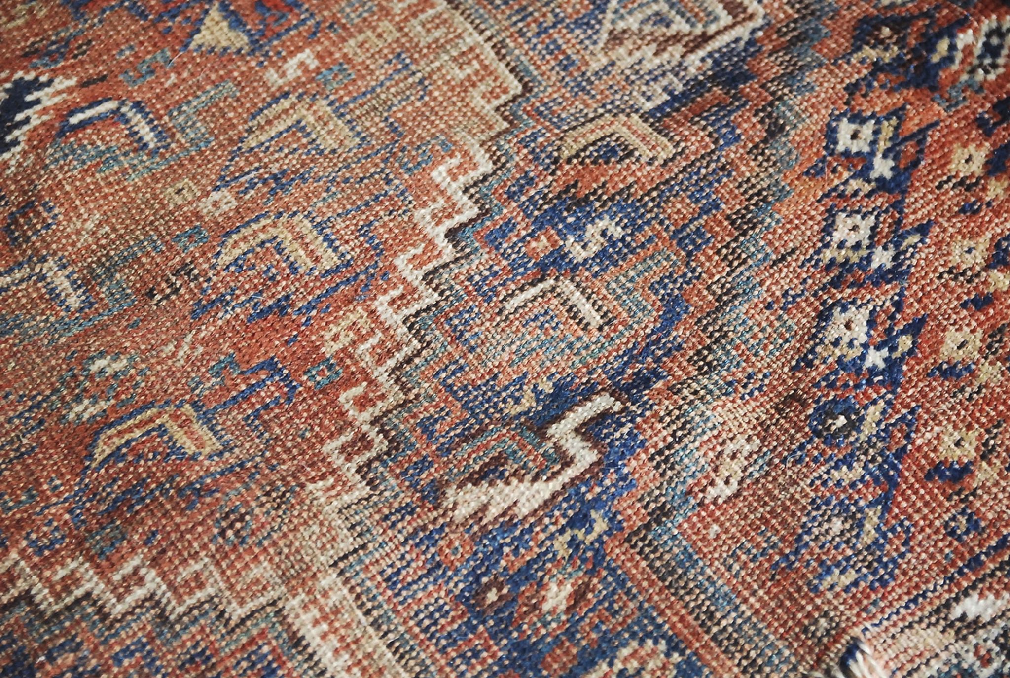 Tapis ancien tissé à la main, 1850 shiraz persan 150x110cm