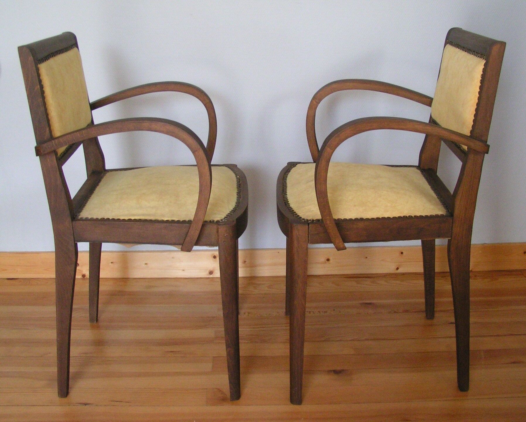 Paire de fauteuils Bridge années 50