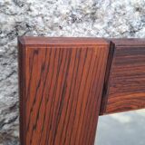 Grand miroir mural vintage en palissandre, années 1970