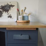 Old wooden desk with extensions