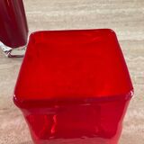 Duo of vintage glass paste vases