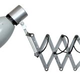 Applique murale industrielle grise à ciseaux, années 1960