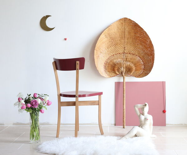 Chaise bistrot en bois vintage revisitée