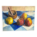 Still life with apples