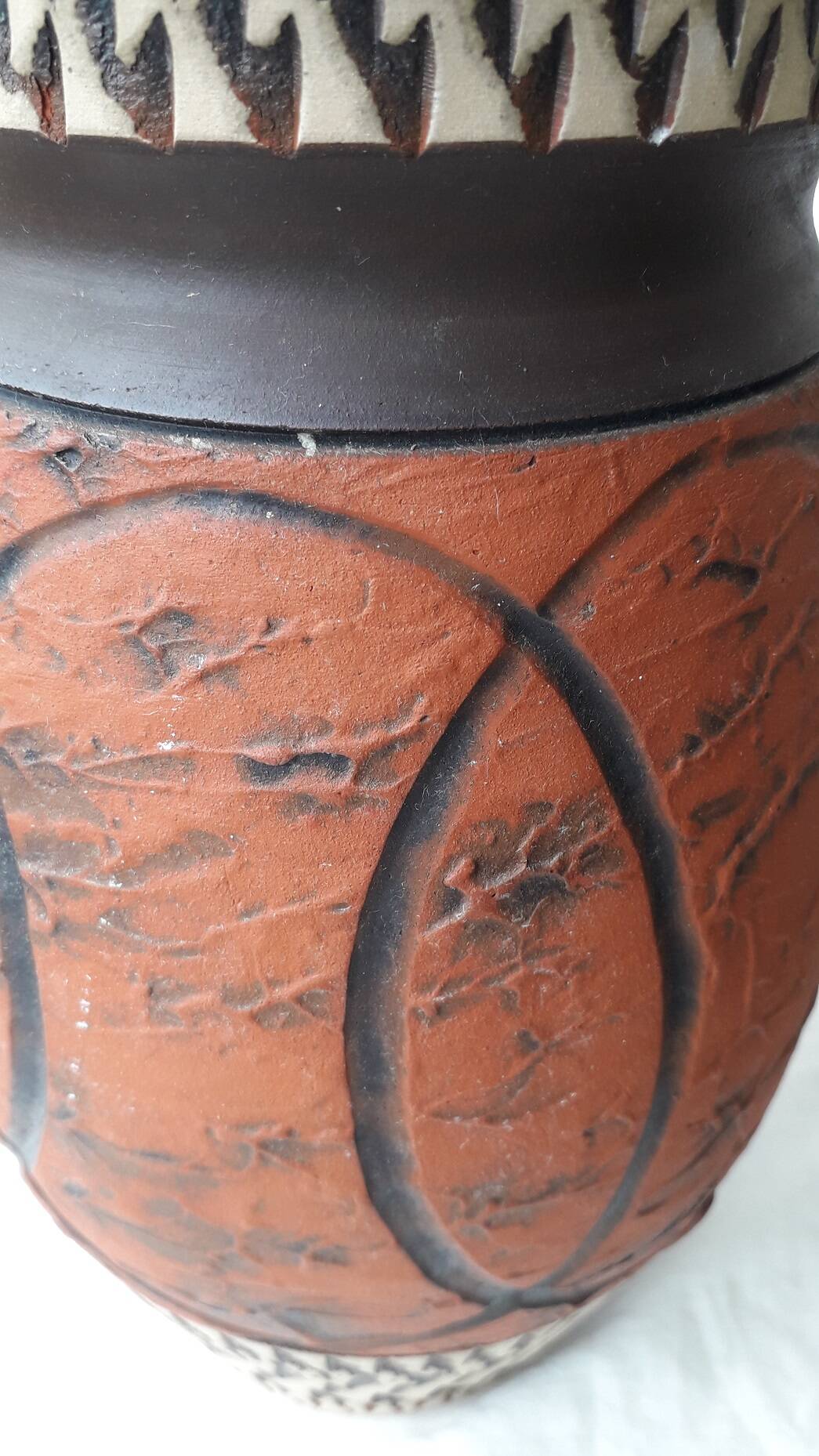 Ochre ceramic vase