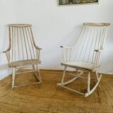 Pair of vintage rocking chairs by Lena Larsson